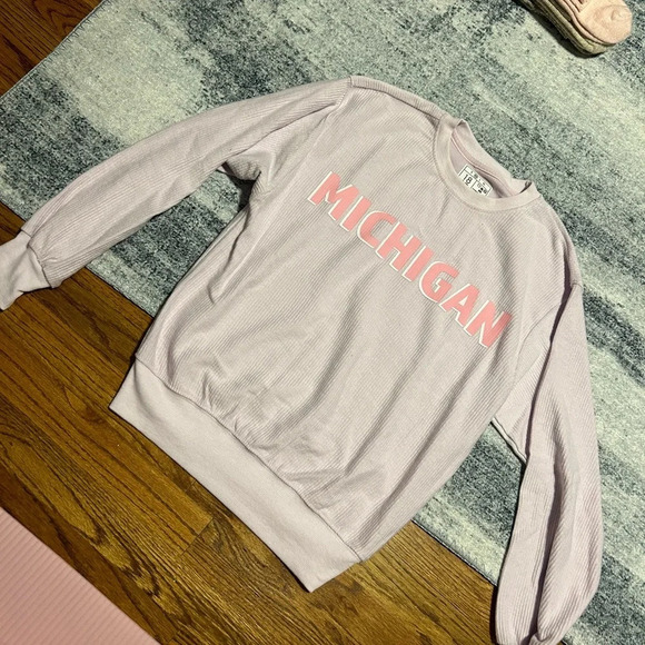 Ribbed MICHIGAN Crewneck - Picture 1 of 5